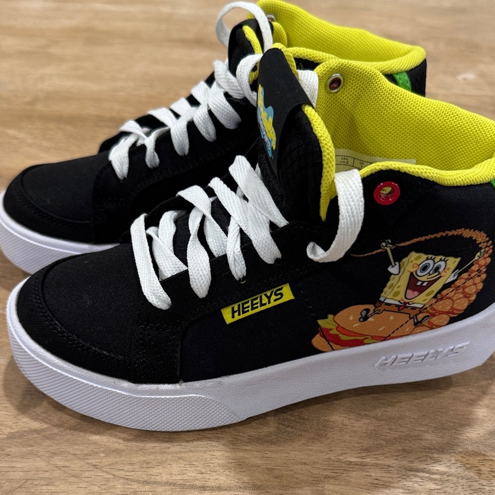 Heelys Black and Yellow Cartoon Sneakers